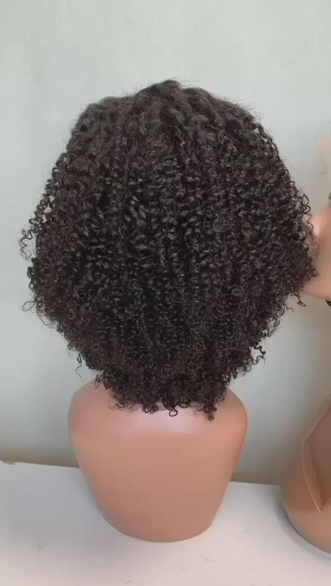 13*4 Lace front multi-Tone  curly wig human hair