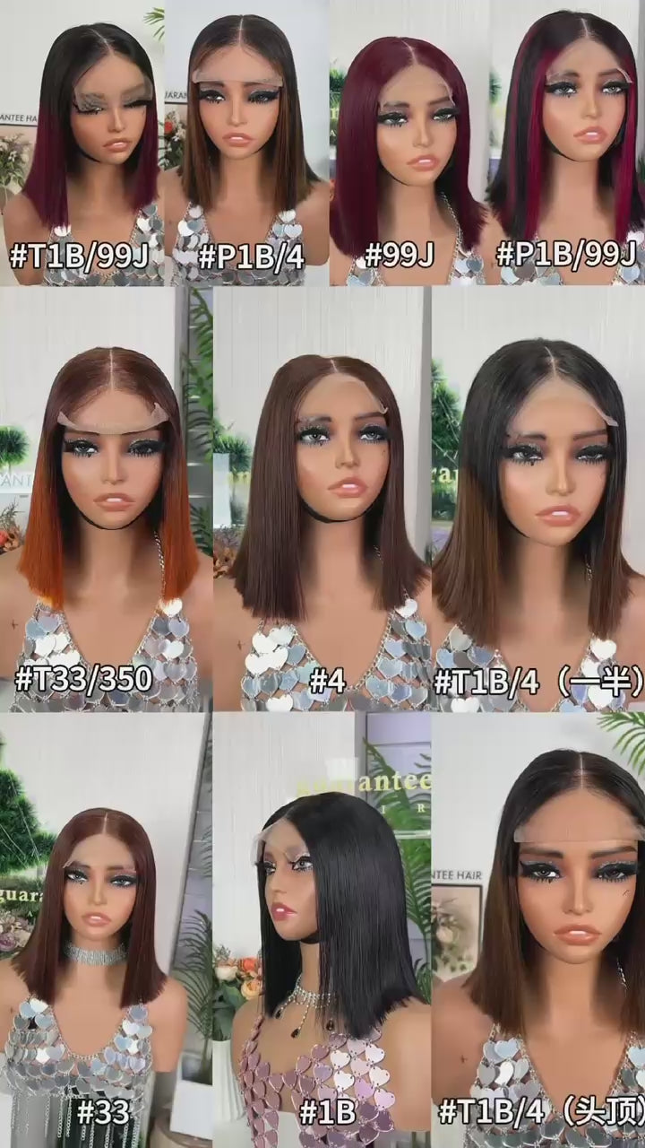 5x5  Multi-Tone color bob wig 12 inches